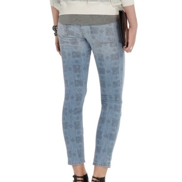 Current Elliott The Stiletto Vintage Paisley ankle skinny jeans women’s size 28 - Picture 2 of 11
